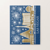 Custom Las Vegas Strip Skyline Vintage Cityscape ジグソーパズル (縦)
