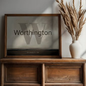 Custom Last Name Print Moody Gift for Couple Est  ポスター