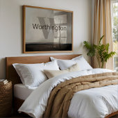 Custom Last Name Print Moody Gift for Couple Est  ポスター