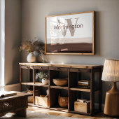 Custom Last Name Print Sign Gift for New Homeowner ポスター