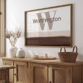 Custom Last Name Print Sign Gift for New Homeowner ポスター