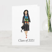 Custom Latina Graduate Graduation Greeting Card  カード (正面)