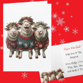 Custom Laughing Sheep Christmas Ugly Sweater カード