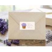 Custom Lavender Basket Address Label ラベル