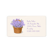 Custom Lavender Basket Address Label ラベル (正面)