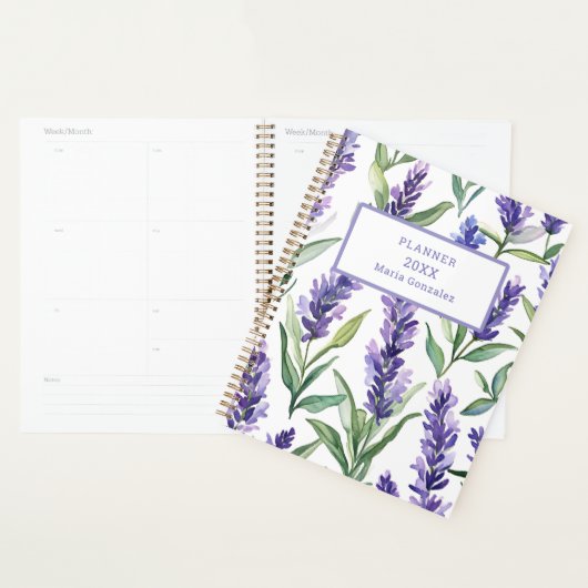 Custom Lavender Flowers 2026 Planner プランナー手帳 (ディスプレー)