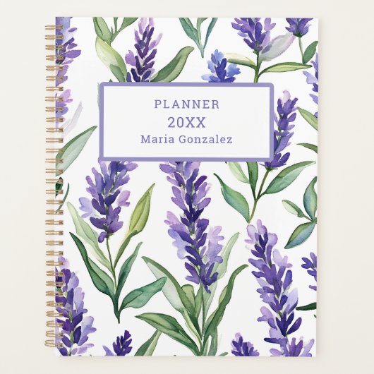 Custom Lavender Flowers 2026 Planner プランナー手帳 (正面)