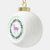 Custom lavender Labrador Retriever ornament gift セラミックボールオーナメント (右)