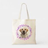 Custom lavender labrador retriever tote bag gift トートバッグ (裏面)