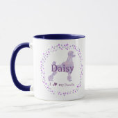 Custom Lavender Poodle Mug Photo Personalized マグカップ (左)
