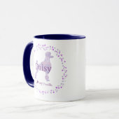 Custom Lavender Poodle Mug Photo Personalized マグカップ (正面左)