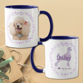 Custom Lavender Poodle Mug Photo Personalized マグカップ