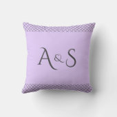 Custom Lavender Throw Pillow | Name & Initials クッション (裏面)
