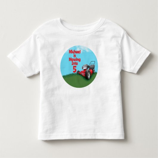 Custom Lawn Mower Birthday トドラーTシャツ (正面)