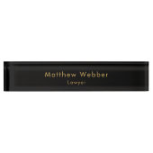 Custom Lawyer Desk Name Plate Elegant Office Sign デスクネームプレート (正面)