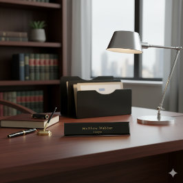 Custom Lawyer Desk Name Plate Elegant Office Sign デスクネームプレート