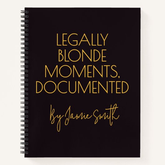 Custom Legally Blonde Journal Gift for Attorneys ノートブック (正面)