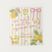 Custom Lemon Baby Shower Backdrop, Italian Lemon  タペストリー (正面)