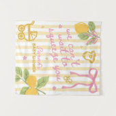 Custom Lemon Baby Shower Backdrop, Italian Lemon  タペストリー (正面(横))