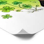 Custom Leprechaun Gnome St. Patrick's Day Shamrock ポスター (角)