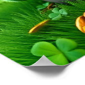 Custom Leprechaun Gnome St. Patrick's Day Shamrock ポスター (角)
