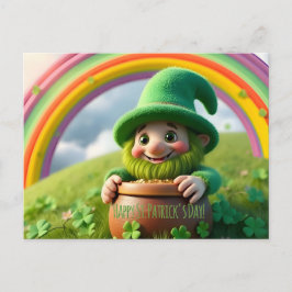 Custom Leprechaun Gnome St. Patrick's Day Shamrock ポストカード
