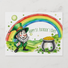Custom Leprechaun Gnome St. Patrick's Day Shamrock ポストカード