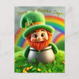 Custom Leprechaun Gnome St. Patrick's Day Shamrock ポストカード