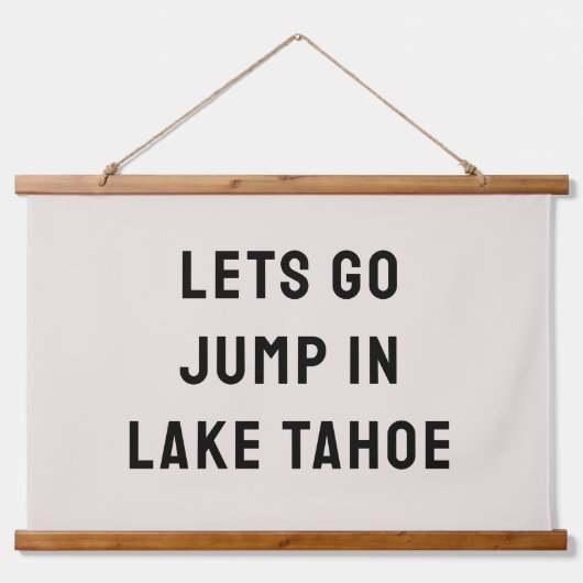 Custom Let's Go Jump in The Lake House 吊り下げ型タペストリー (正面)