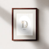 Custom Letter D Nursery Wall Art - Baby Name Print ポスター