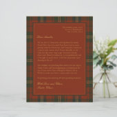 Custom Letter from Santa for Kids Christmas Plaid (スタンド正面)