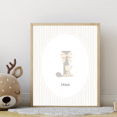 Custom Letter J Nursery Wall Art - Baby Name Print ポスター