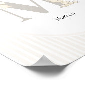 Custom Letter M Nursery Wall Art – Baby Name Print ポスター (角)