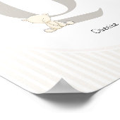 Custom Letter Q Nursery Wall Art - Baby Name Print ポスター (角)