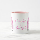 Custom LGBTQ Pride Rainbow Coffee Mug マグカップ (中央)