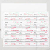 Custom Library Checkout Card Table Number Cards (正面/裏面)