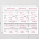 Custom Library Checkout Card Table Number Cards (正面)