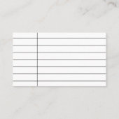 Custom Library Checkout Card Table Numbers ロイヤリティカード (裏面)