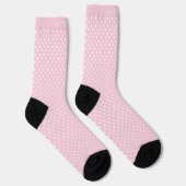Custom Light Baby Pastel Pink White Polka Dot ソックス (右)