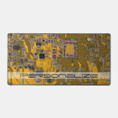 Custom Light Orange PCB Circuit Board for IT Pros デスクマット (正面)