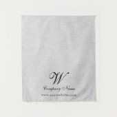 Custom Linen Business Table Runner Banner Script タペストリー (正面)