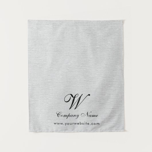 Custom Linen Business Table Runner Banner Script タペストリー (正面)