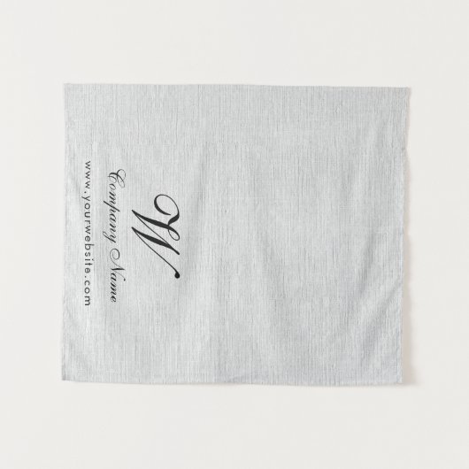 Custom Linen Business Table Runner Banner Script タペストリー (正面(横))