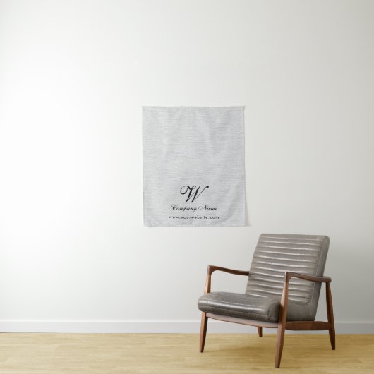 Custom Linen Business Table Runner Banner Script タペストリー (インサイチュ)