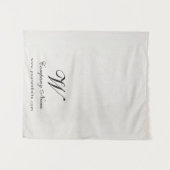 Custom Linen Business Table Runner Banner Script タペストリー (正面(横))