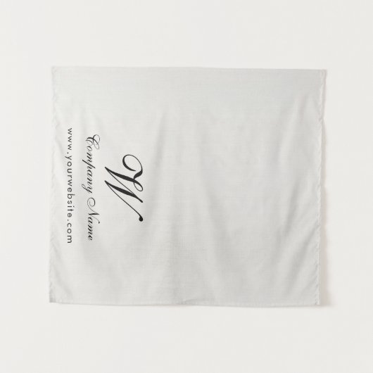 Custom Linen Business Table Runner Banner Script タペストリー (正面(横))