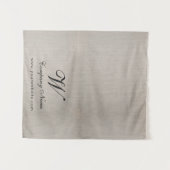 Custom Linen Business Table Runner Banner Script タペストリー (正面(横))