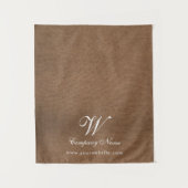 Custom Linen Business Table Runner Banner Script タペストリー (正面)