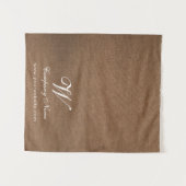 Custom Linen Business Table Runner Banner Script タペストリー (正面(横))