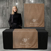 Custom Linen Business Table Runner Banner Script タペストリー